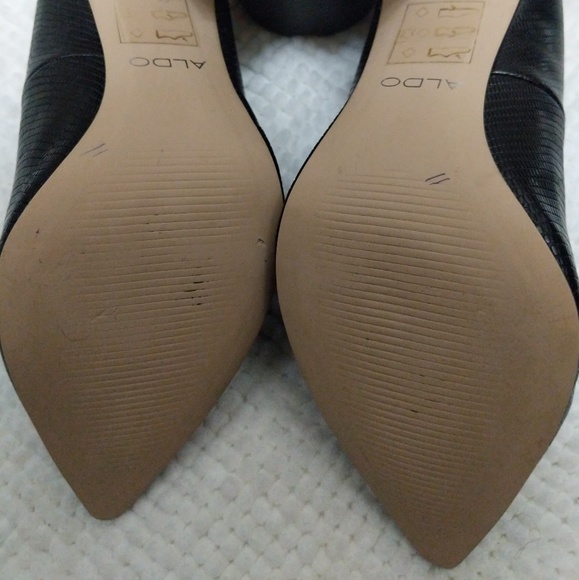 Aldo 7.5 genuine leather pointy pump heel evening - Picture 2 of 8